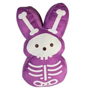 Peeps Skeleton Bunny Plush 12" Purple Dan Dee 2025 Easter Halloween Toy